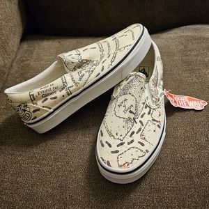 NWT Never Worn in Box Harry Potter x Vans Slip On Marauders Map Men 7/Womens 8.5